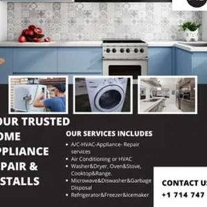 Appliance repair Appliance Installation Air Conditioning repair Plumbing repair