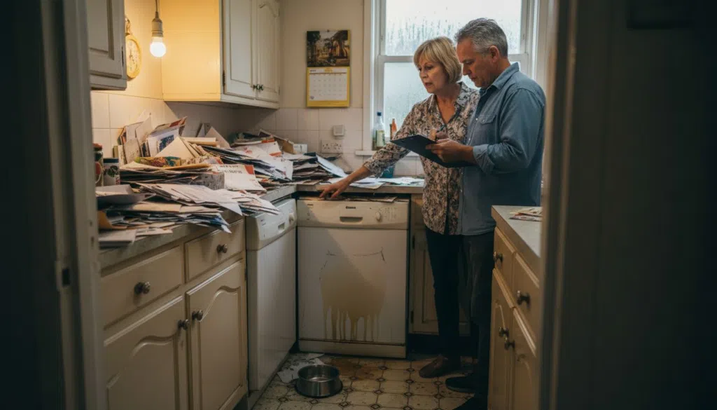 Homeowners deciding on dishwasher repair