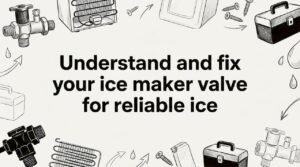Decorative ice maker valve title card illustration