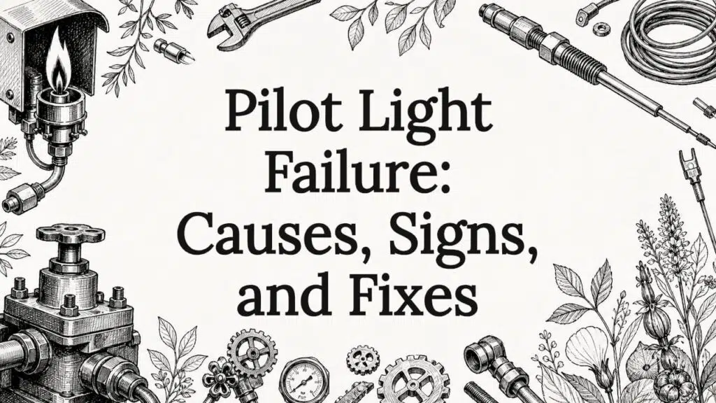 Decorative title card illustration with pilot light theme
