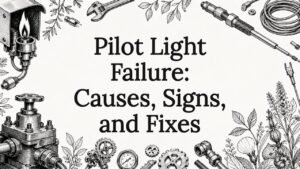 Decorative title card illustration with pilot light theme