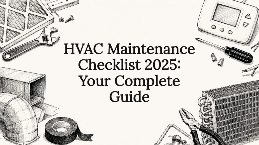 Decorative HVAC maintenance title card