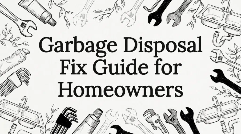 Decorative title card illustration with repair tools