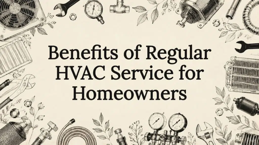 Decorative HVAC service title card illustration