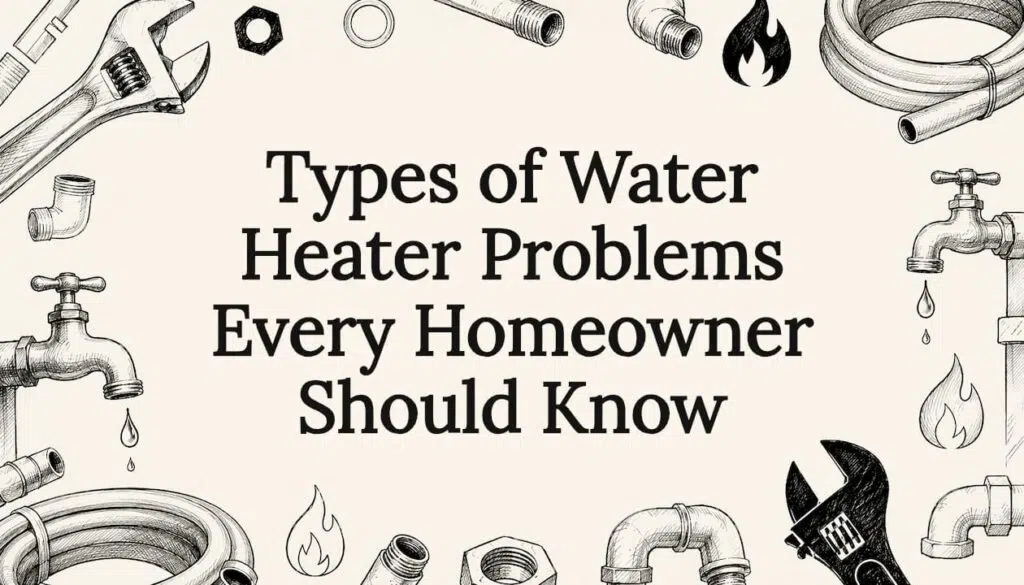Decorative water heater title card illustration
