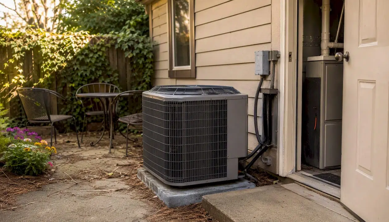 Residential central split HVAC system units