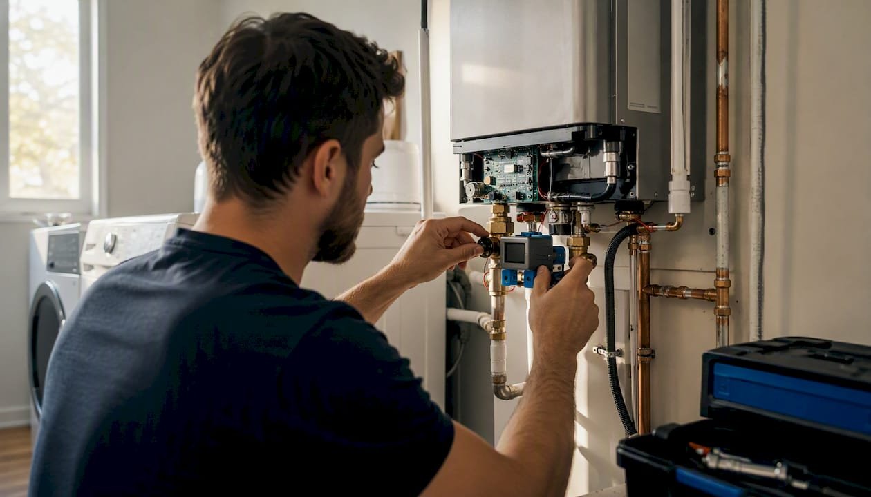 Tuning tankless water heater flow sensor
