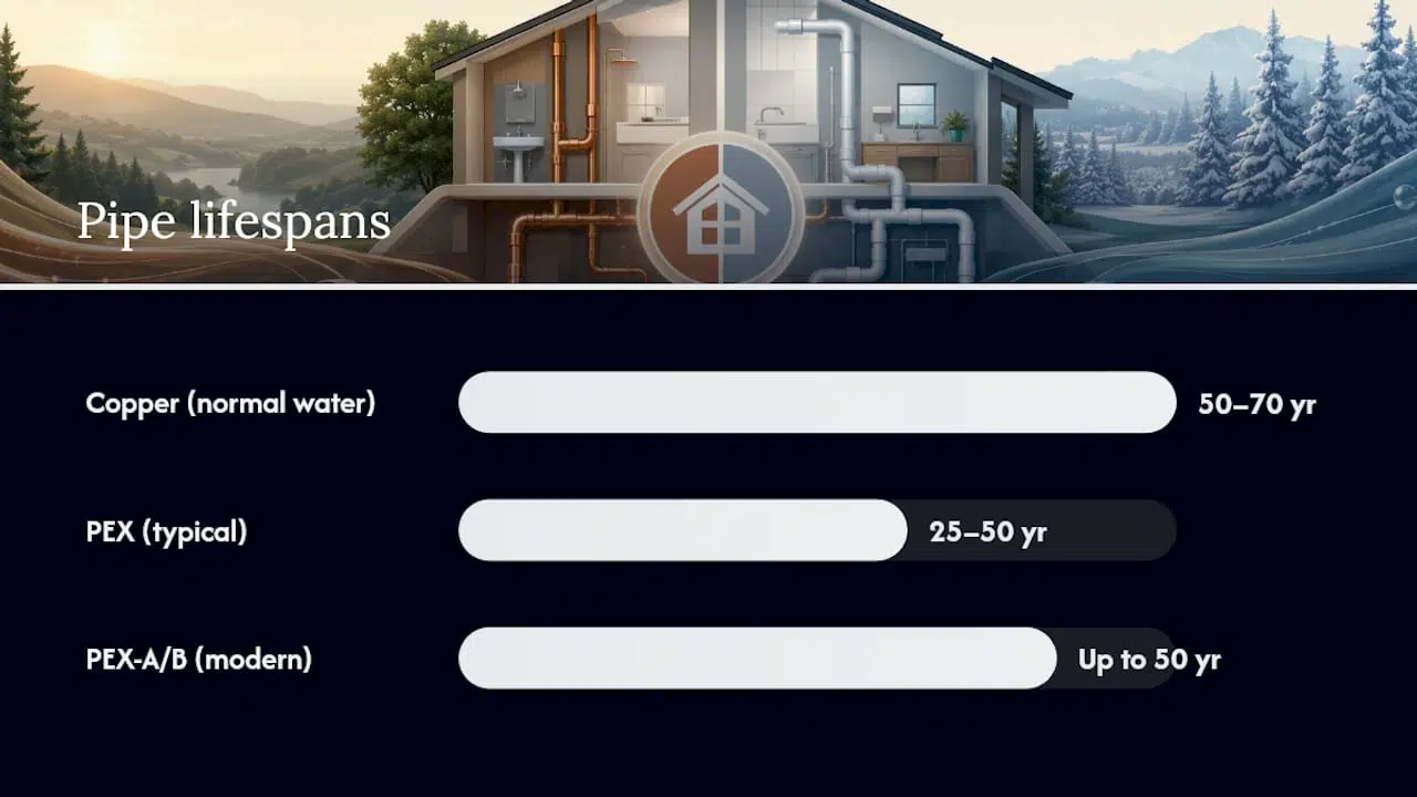 How Long Do Copper and PEX Pipes Last? — overview diagram