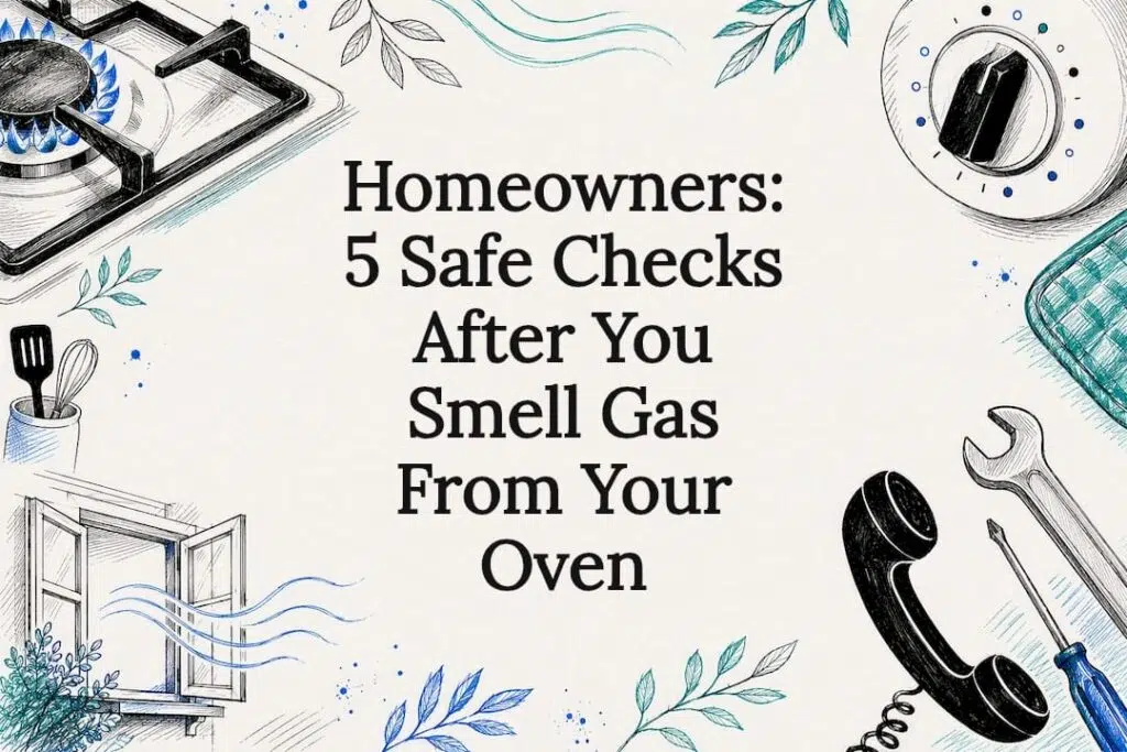 Decorative gas oven safety title card