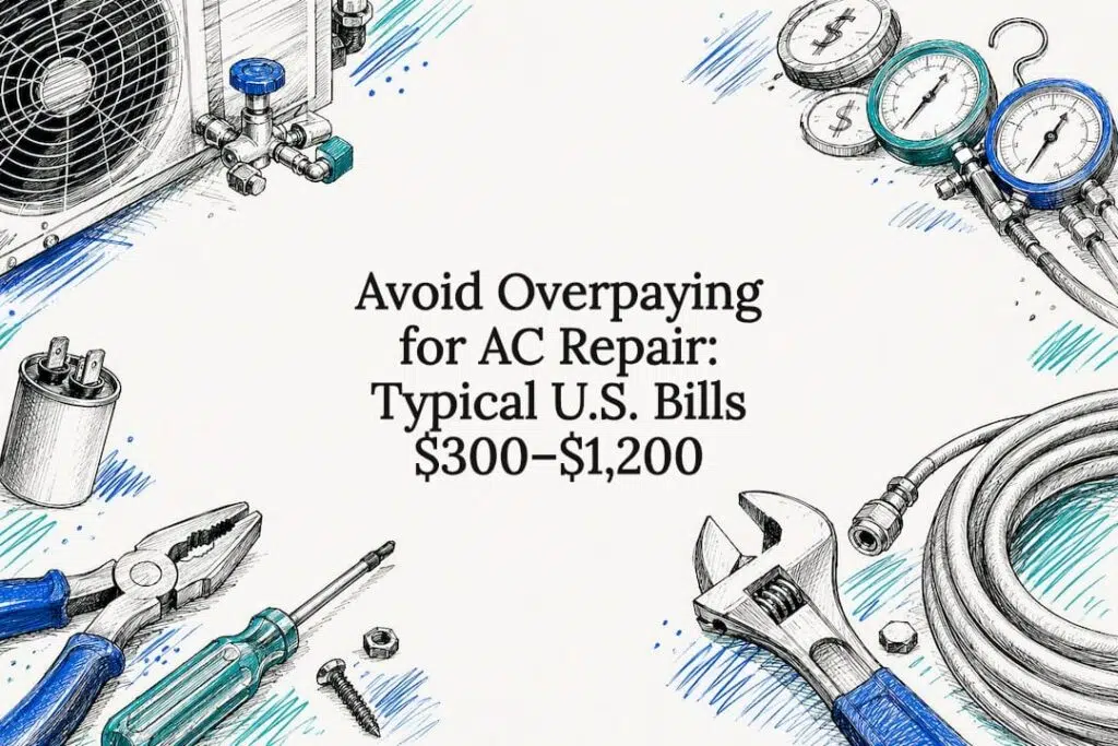Decorative AC repair cost title card