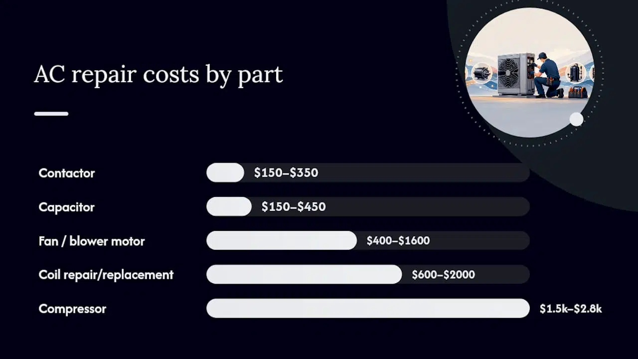 How Much Does AC Repair Cost by Part? — overview diagram