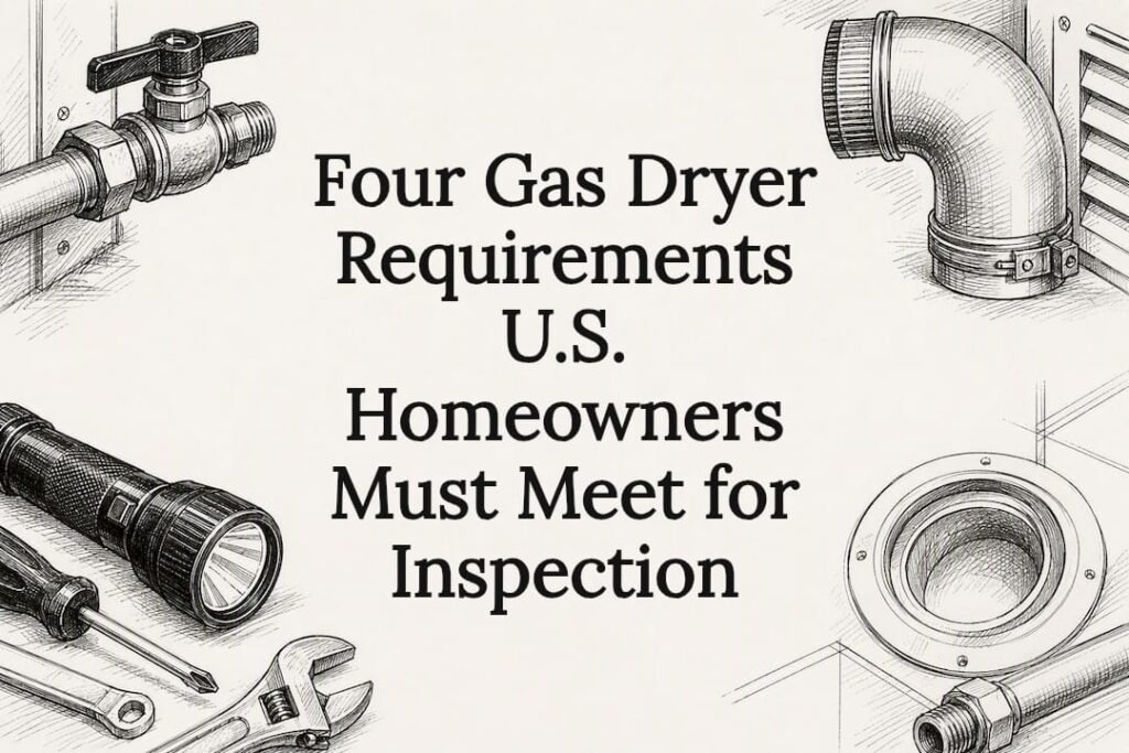 Decorative gas dryer inspection title card