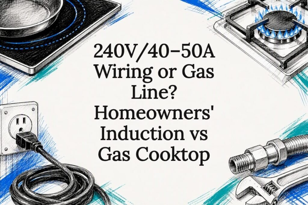 Induction and gas cooktop title card