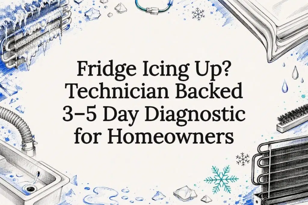 Decorative refrigerator icing title card