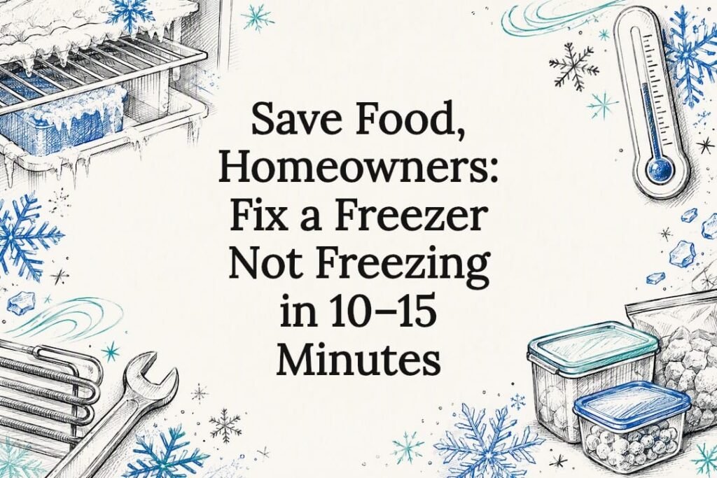 Freezer repair title card illustration