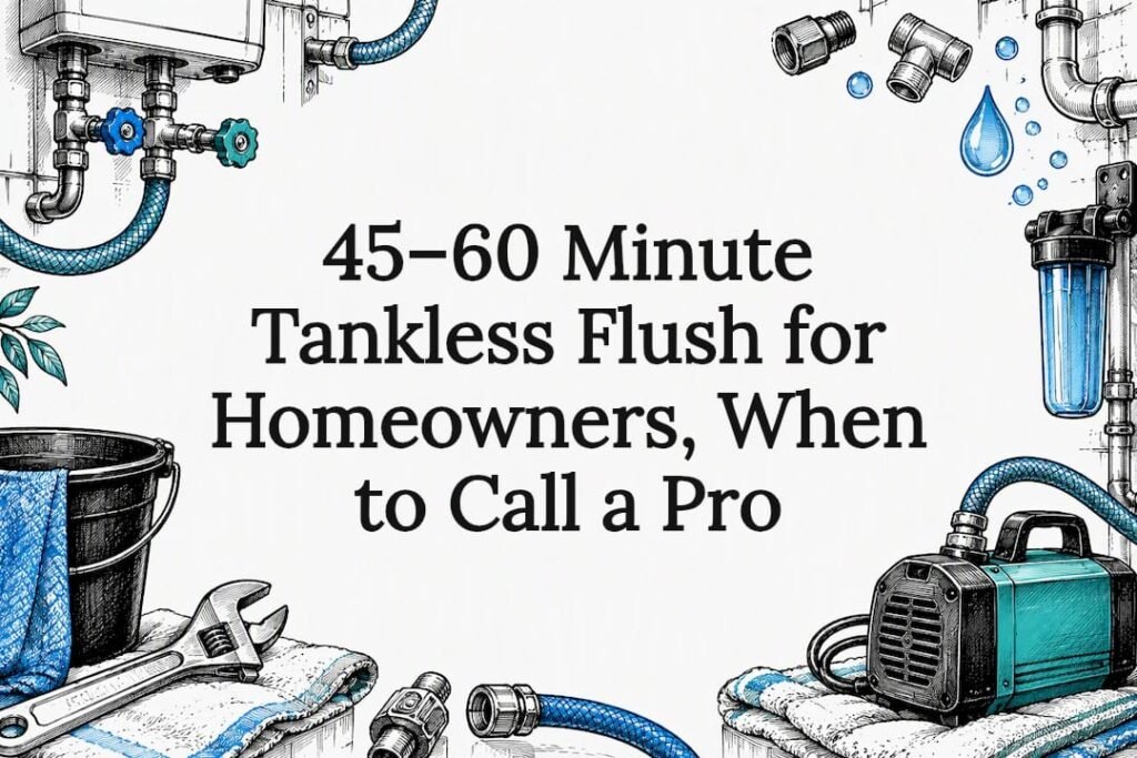 Tankless water heater flush title card