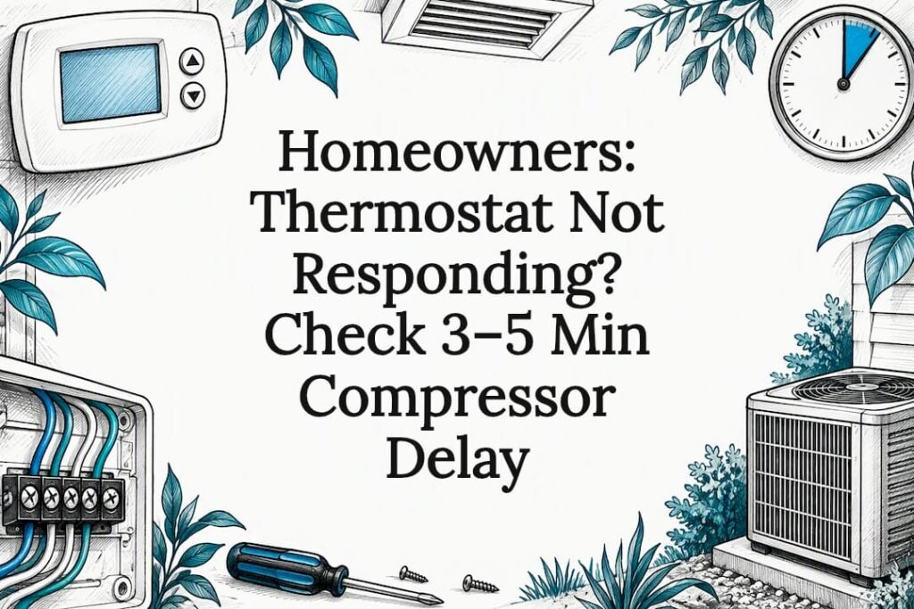 Thermostat and compressor delay title card