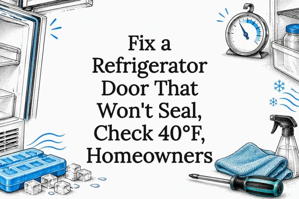Refrigerator repair title card illustration