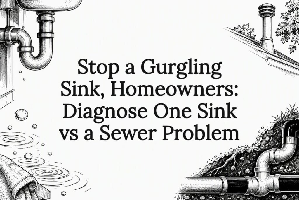 Decorative gurgling sink title card