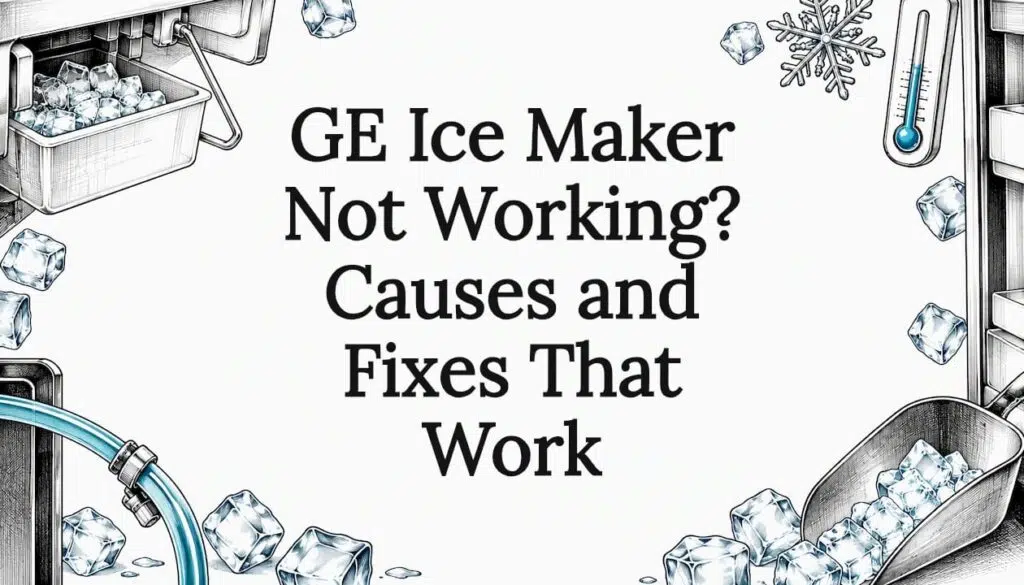 Illustrated ice maker repair title card