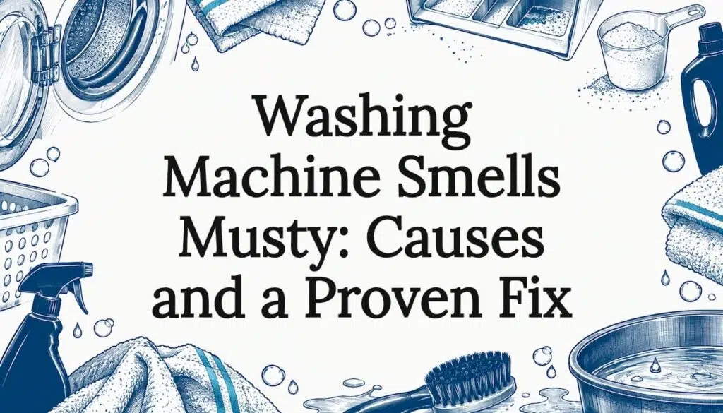 Hand-drawn washer cleaning title card